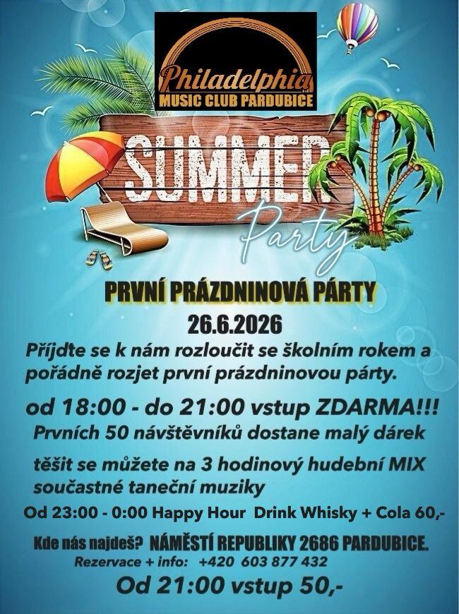 První prázdninová párty